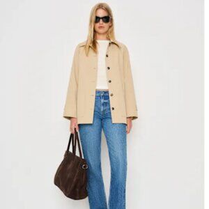 Reformation Fisher Oversized Trench Khaki - Size XXS